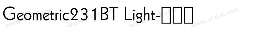 Geometric231BT Light字体转换